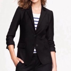 J. Crew Super 120’s Black Suit Jacket Blazer